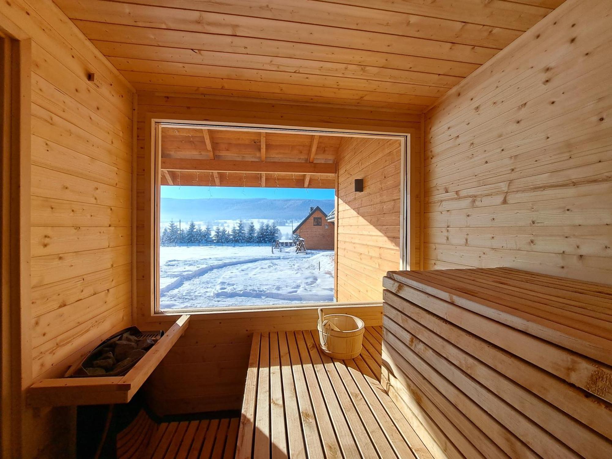 Osada Orlica Klimatyczne Domki Z Widokiem Na Gory I Termalnym Spa Sauna Jacuzzi 4 Km Od Zieleniec Ski Arena Lasowka Dış mekan fotoğraf